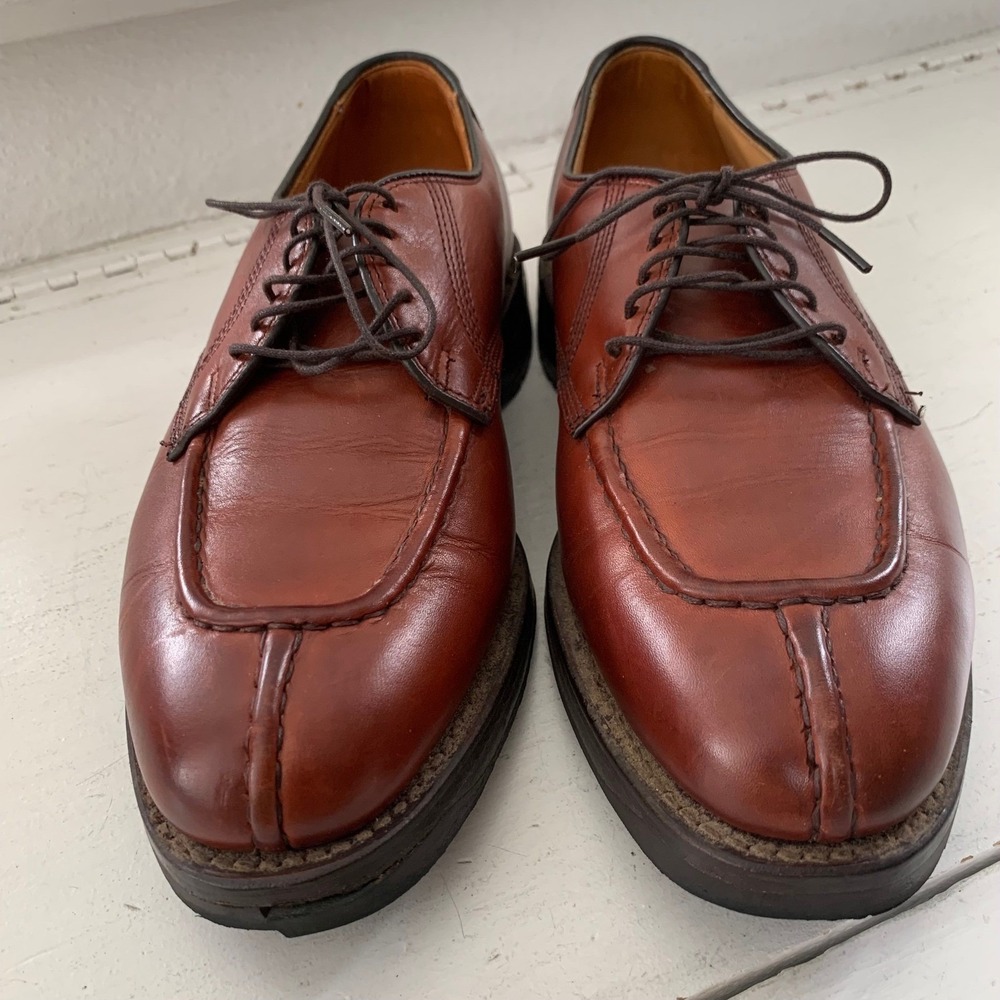Allen Edmonds Dellwood Brown Leather Vibram Sole‎ Derby Dress Shoes Men's 7 D